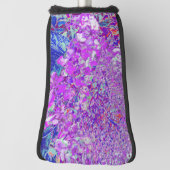 紫エレガントと青のライムライトアジサイ ゴルフヘッドカバー (回転90)