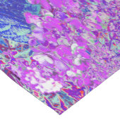 紫エレガントと青のライムライトアジサイ ショートテーブルランナー (コーナー)