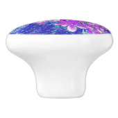 紫エレガントと青のライムライトアジサイ セラミックノブ (側面)