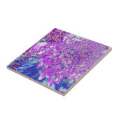 紫エレガントと青のライムライトアジサイ タイル (側面)