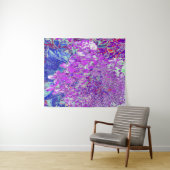 紫エレガントと青のライムライトアジサイ タペストリー (インサイチュ(横))