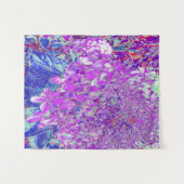 紫エレガントと青のライムライトアジサイ タペストリー (正面(横))