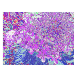 紫エレガントと青のライムライトアジサイ テーブルクロス