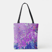 紫エレガントと青のライムライトアジサイ トートバッグ (裏面)