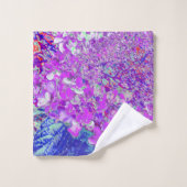 紫エレガントと青のライムライトアジサイ バスタオルセット (ウォッシュタオル)