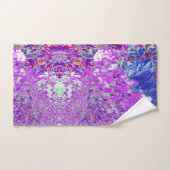 紫エレガントと青のライムライトアジサイ バスタオルセット (ハンドタオル)