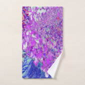 紫エレガントと青のライムライトアジサイ バスタオルセット (ハンドタオル)