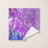 紫エレガントと青のライムライトアジサイ バスタオルセット (ウォッシュタオル)