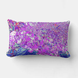 紫エレガントと青のライムライトアジサイ ランバークッション