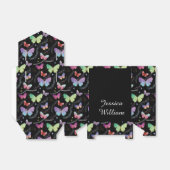 紫エレガントと青の明るい蝶 フェイバーボックス (折り畳みなし)