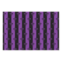 紫エレガントと黒の（紋章の）フラ・ダ・リ（3サイズ）