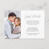 紫エレガントのゲ結婚スト詳細と写真 エンクロージャーカード (正面)