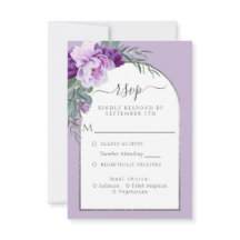 紫エレガントのフローラの葉シルバーア結婚チ