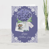 紫エレガントのフローラ写真母の日 カード (正面)