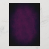 紫エレガントのフローラ素朴スクリプ結婚ト 招待状 (裏面)