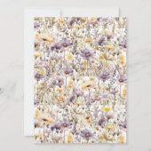 紫エレガントのフローラ結婚のフォトテーブル番号 (裏面)