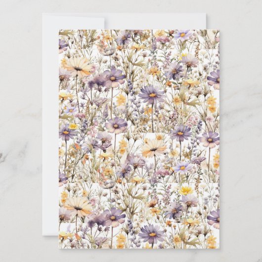 紫エレガントのフローラ結婚のフォトテーブル番号 (裏面)