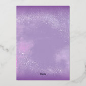 紫エレガントのフローラ30歳の誕生日パーティー 箔招待状 (裏面)