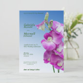 紫エレガントのラ結婚ン 招待状 (スタンド正面)