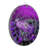 紫エレガントの孔雀 ダーツボード (正面左)