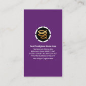 紫エレガントの宗教魚の牧師 名刺 (裏面)