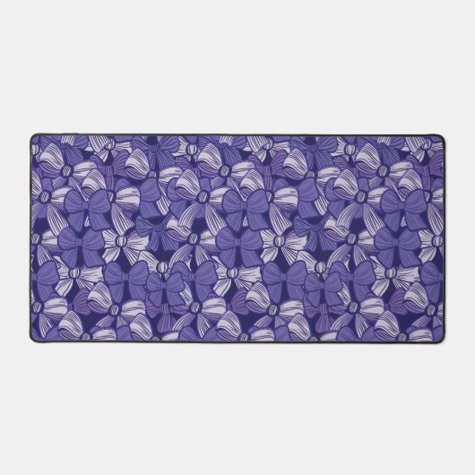 紫エレガントの弓パターン デスクマット (正面)