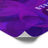 紫エレガントの応援30歳30歳の誕生日 ポスター (角)