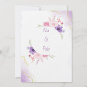 紫エレガントの招待 招待状 (裏面)