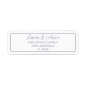 紫エレガントの書結婚道 ラベル (正面)