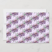 紫エレガントの水彩フローラの結婚カレンダー セーブザデート (裏面)