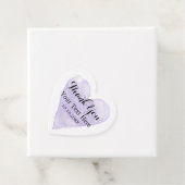 紫エレガントの水彩愛ハート形結婚状 フェイバータグ (インサイチュ)