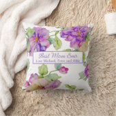 紫エレガントの水色のフローラ最高のお母さん クッション