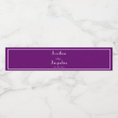 紫エレガントの結婚水瓶ラベル ペットボトルラベル (シングルラベル)