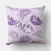 紫エレガントの羽の模様 アウトドアクッション (裏面)