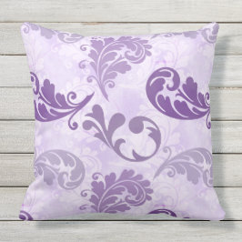 紫エレガントの羽の模様 アウトドアクッション