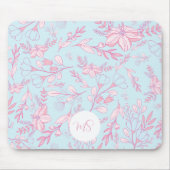 紫エレガントの花パーソナライズされた マウスパッド (正面)