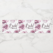 紫エレガントの花ブライダルシャワー ペットボトルラベル (シングルラベル)