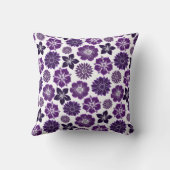 紫エレガントの花柄 クッション (裏面)