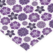 紫エレガントの花柄 ショートテーブルランナー (コーナー)