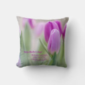 紫エレガントの花母の日 クッション (正面)