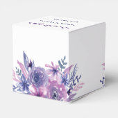 紫エレガントの花結婚の フェイバーボックス (裏面サイド)