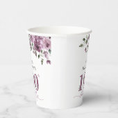 紫エレガントの花100th誕生日パーティー 紙コップ (右)