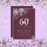 紫エレガントの花60th誕生日パーティー 招待状<br><div class="desc">「紫の花60thバースデーパーティー招エレガント待」で、時代を超越したエレガンスの世界に足を運ぶ。 このデザインは恵みと洗練の最高傑作であ祝り、人生の美しいは良く生きており、有意義なお祝いの約束である。水色の紫色のバラの水色の花束は、中央のステージを取り、各々の花びらは洗練さ芸術的れ、時代を超えた美しい感を生み出す繊細なストロークを取る。これらのバラは、時間の経過と共来に生き抜いた人生の証となる強さと強靱性を表している。この招待は、この目覚しい時代に達した人のお祝いと同じくらい長く美しく、生きてきた人生の反映と大切な瞬間に満ちた未来を約束する。ほとんどのレタリングはクリック編集できるカスタマイズの「続く」ボタン。一致するアイテムが使用可能。</div>