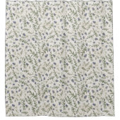 紫エレガントの花 シャワーカーテン (正面)