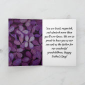 紫エレガントの葉の父の日 シーズンカード (内部)