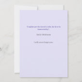 紫エレガントの葬儀 招待状 (裏面)