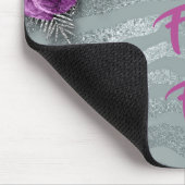 紫エレガントの蘭の愛、信仰、家族 マウスパッド (コーナー)