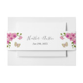 紫エレガントの蘭ボヘミアン結婚ズ 招待状ベリーバンド (正面例)