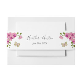 紫エレガントの蘭ボヘミアン結婚ズ 招待状ベリーバンド