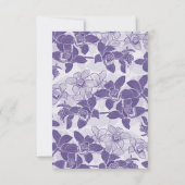 紫エレガントの蘭結婚蘭の返信カード 出欠カード (裏面)